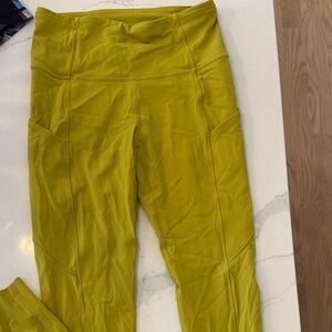 Lululemon Athletica Neon Green Leggings